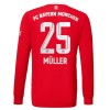 Jalkapallo Pelipaidat/Peliasut FC Bayern München Muller 25 Kotipelipaita 2022-23 Pitkähihainen